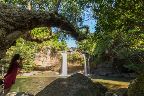 Photo of water fall in big mountain national park of Thailand. Name of water fall is 