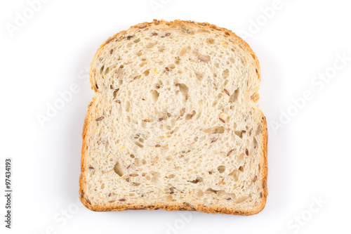 fresh bread on white