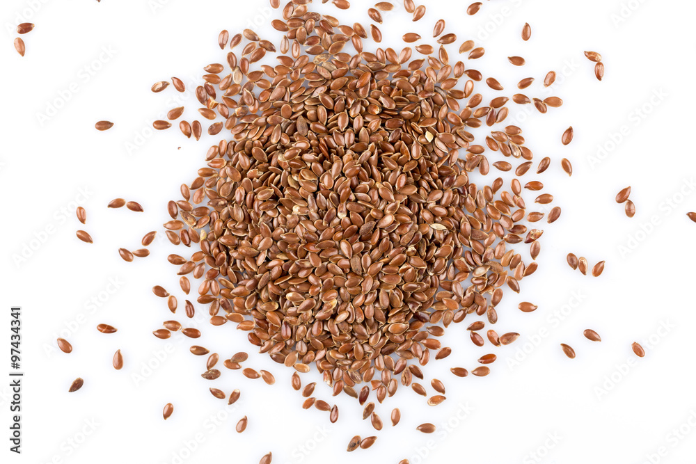 flax seeds isolated on white flax seeds isolated on white