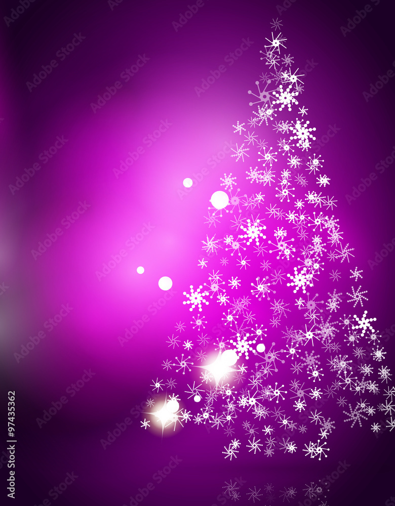 Christmas purple abstract background with white transparent snowflakes Christmas purple abstract background with white transparent snowflakes