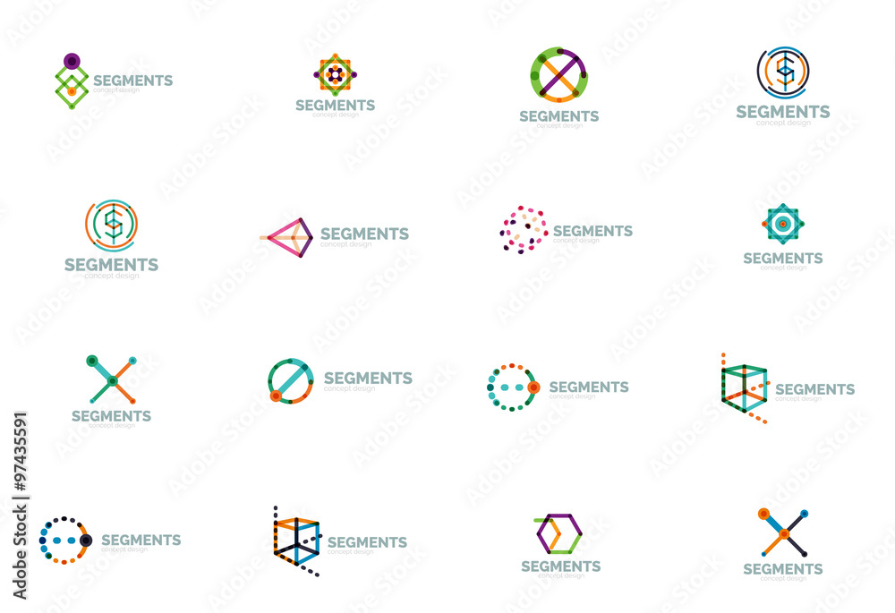 Abstract line logo collection Abstract line logo collection