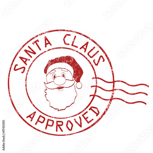 Santa Claus approved stamp