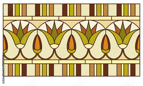 Lotus in the ancient Egyptian ornament