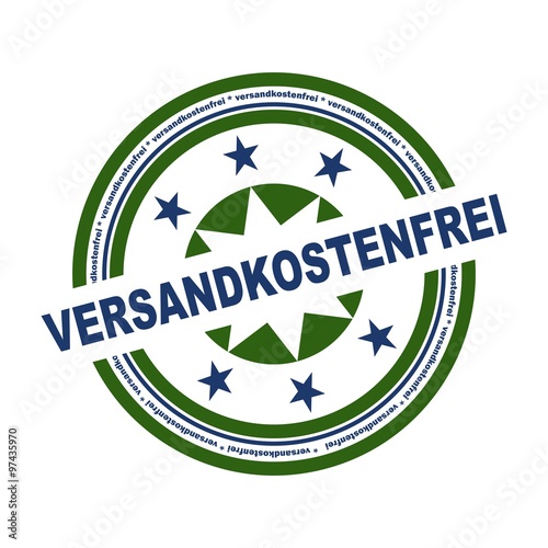 Versandkostenfrei Aufkleber Stempel Aufdruck Plakat Button Hinweis Schild Bild Grafik