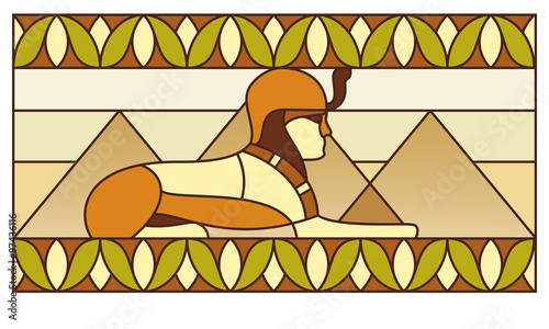 Pattern with ancient Egyptian symbols