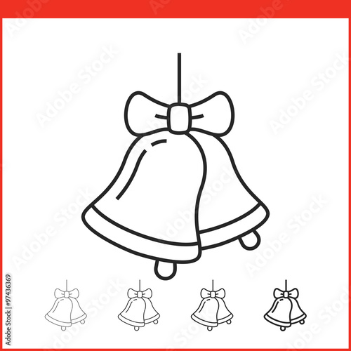 Christmas bells icon