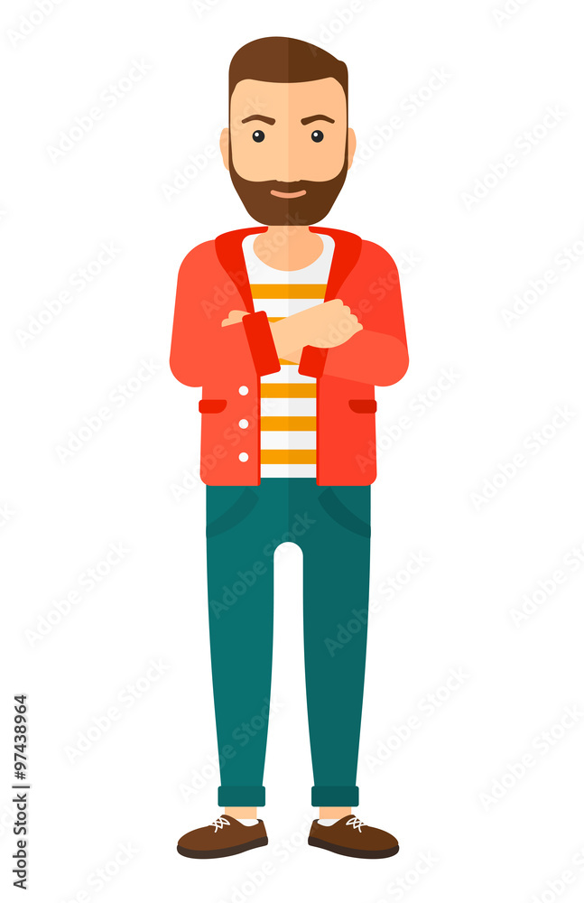 Happy man with crossed arms. Happy man with crossed arms.