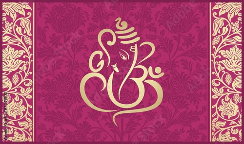 Ganesha, wedding card, royal Rajasthan, India
