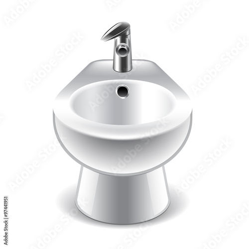 Bidet isolated on white vector