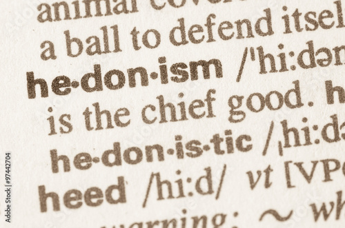 Dictionary definition of word hedonism