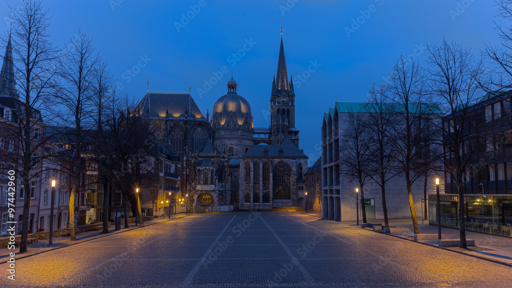 The Dom in Aachen, Germany, a World Heritage Site build by Charlemagne