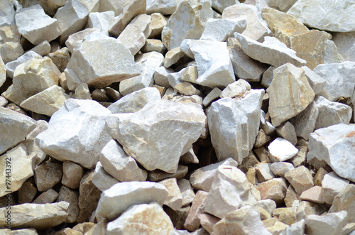 pile of stones in limestone mining