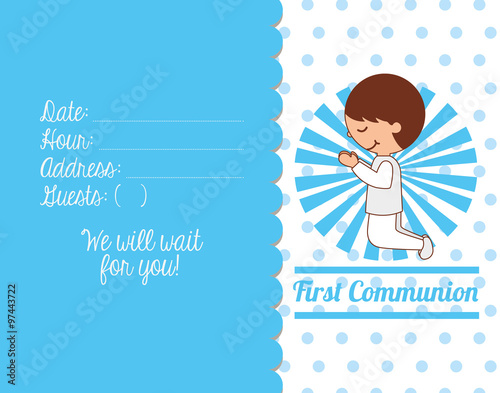 first communion card design 