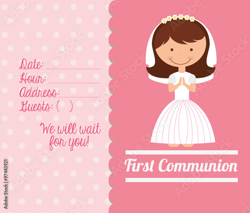 first communion card design 