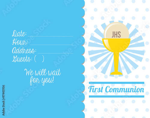 first communion card design 