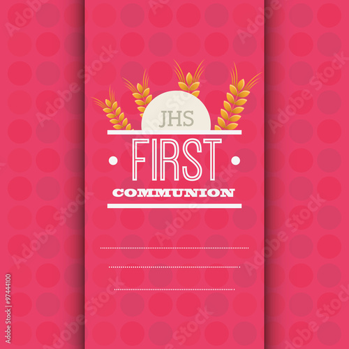 first communion card design 