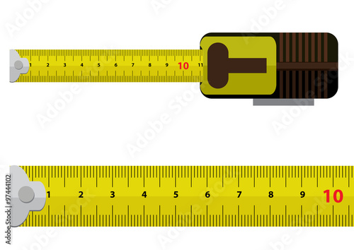 Tape measur - roulette, meter, vector, 