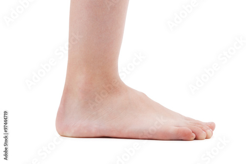Foot of man photo