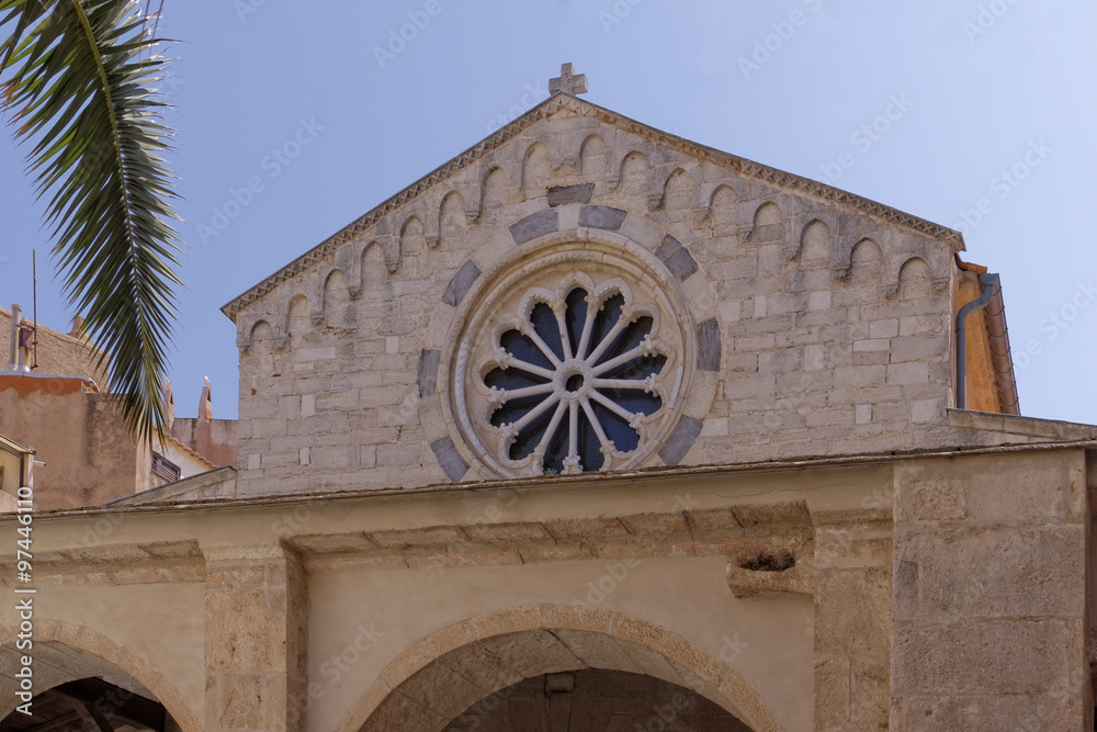 Romance church Sainte Marie Majeure (St-Marie-Majeure) in Bonifacio, Corsica, France, Europe