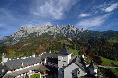 Aussicht aus dem Burg Hohenwerfen (Salzburgerland)