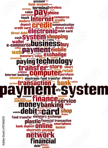 Payment system word cloud concept. Vector illustration