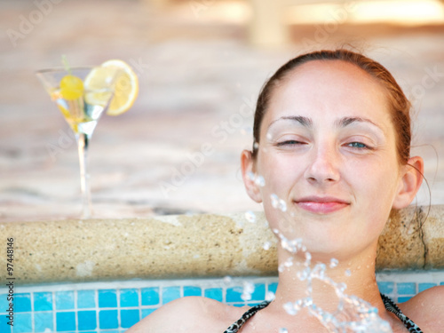 Woman at the pool