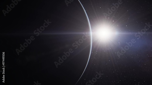 flying over an unknown planet, flights to outer space