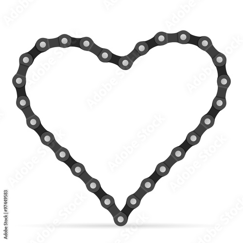 Bike chain heart