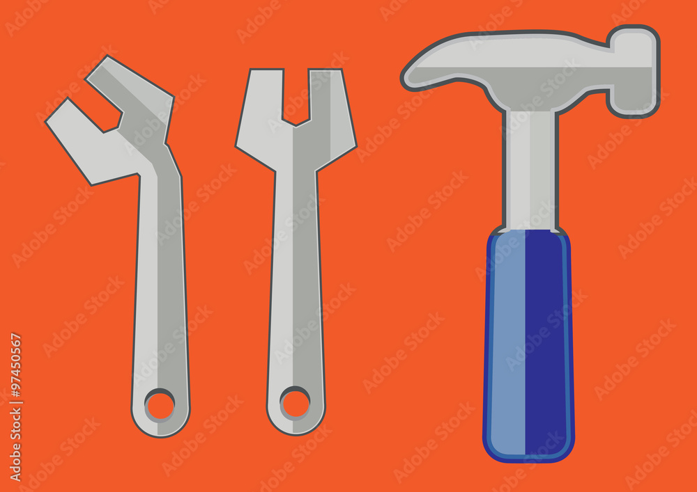 tools - hammer and spanner tools - hammer and spanner