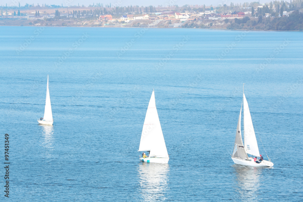 Fototapeta premium Sailing yachts regatta