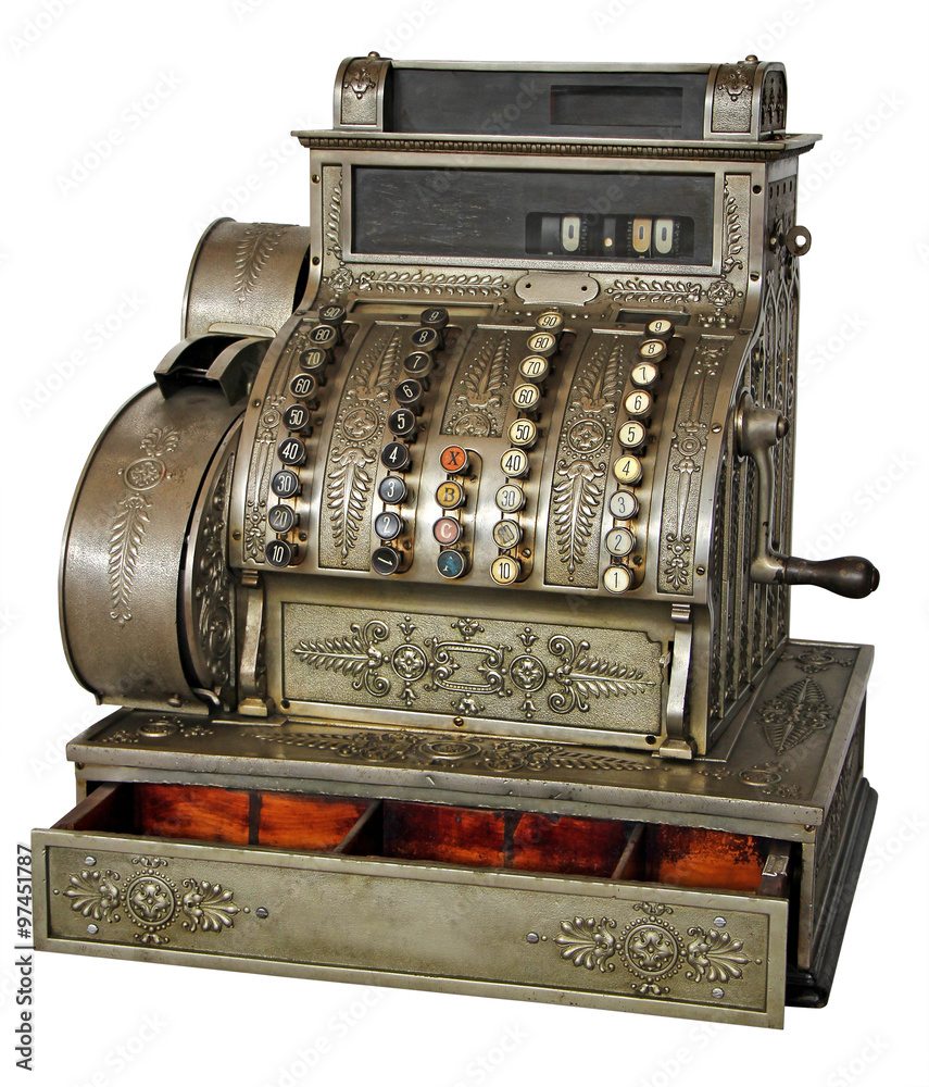 Fototapeta premium Old vintage cash register