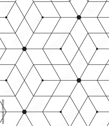 Vector seamless pattern. Modern line geometric background
