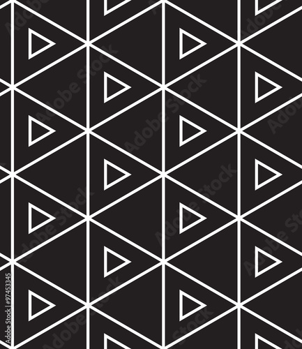 Vector seamless pattern. Modern linear geometric texture