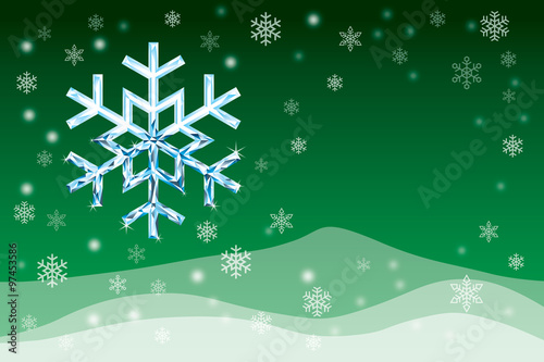 Snow into diamond on Christmas