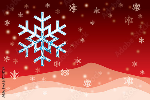 Snow into diamond on Christmas