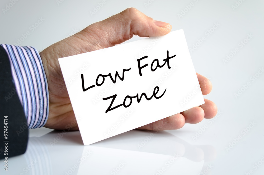 Low fat zone text concept Low fat zone text concept