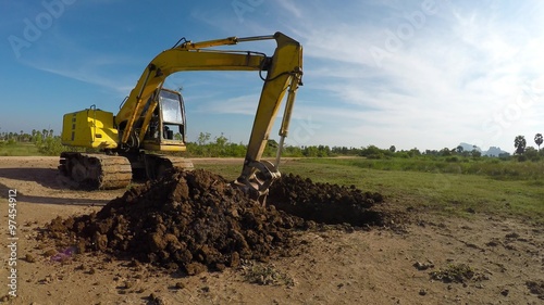 Excavators digging Pipelines