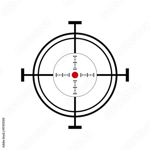 Illustration with shooting target icon