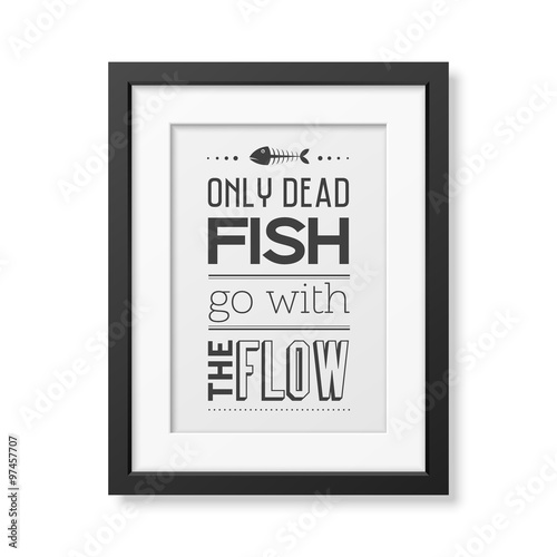 Quote typographical Background in the black frame 