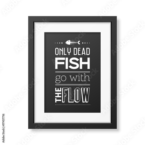 Quote typographical Background in the black frame 