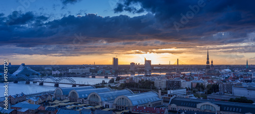 Panorama of Riga city. Latvia © kanuman