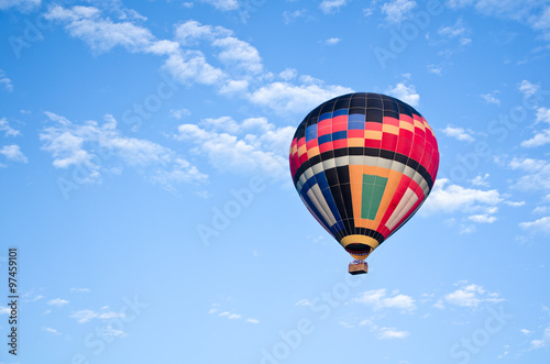 Hot-air balloon in the sky