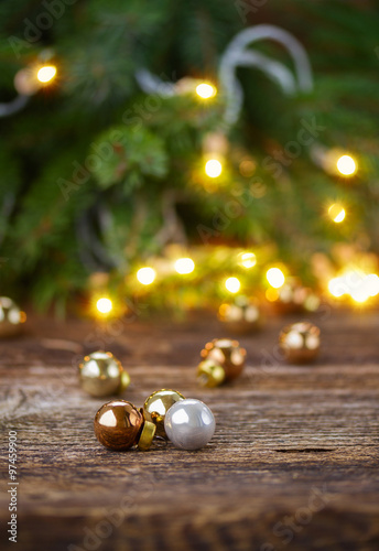 Fototapeta Naklejka Na Ścianę i Meble -  christmas background with lights