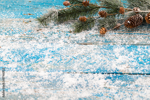 Christmas background with fir branches