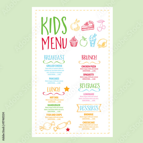 Restaurant cafe menu  template design.