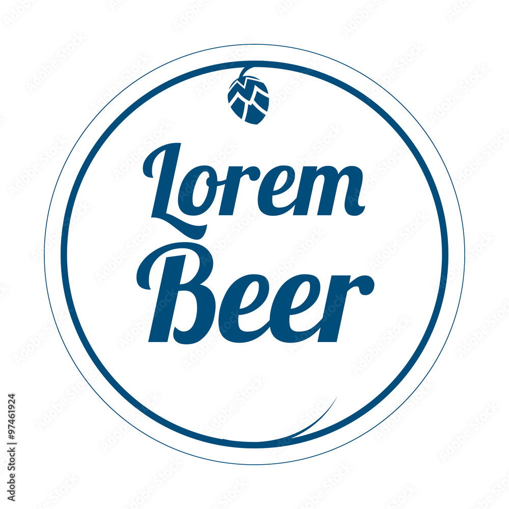 Beer label logo vector illustration Beer label logo vector illustration