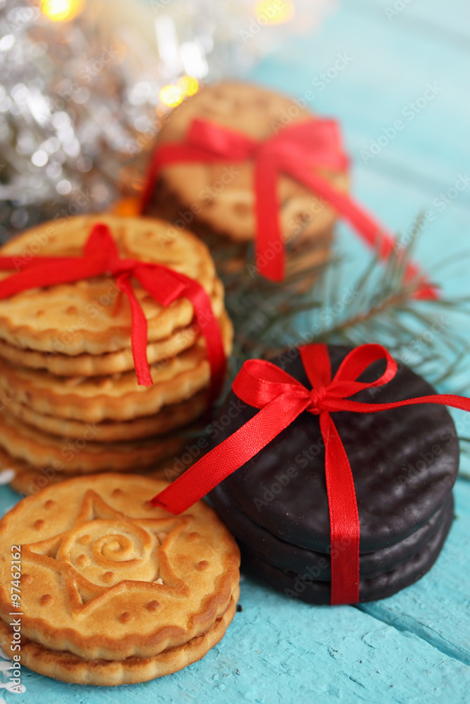 stack of cookies. Christmas background. stack of cookies. Christmas background.