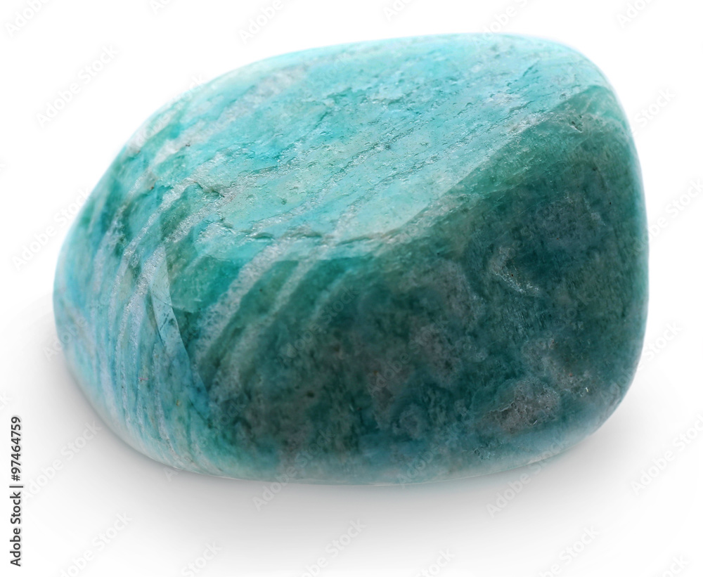 Amazonite isolated on white background Amazonite isolated on white background
