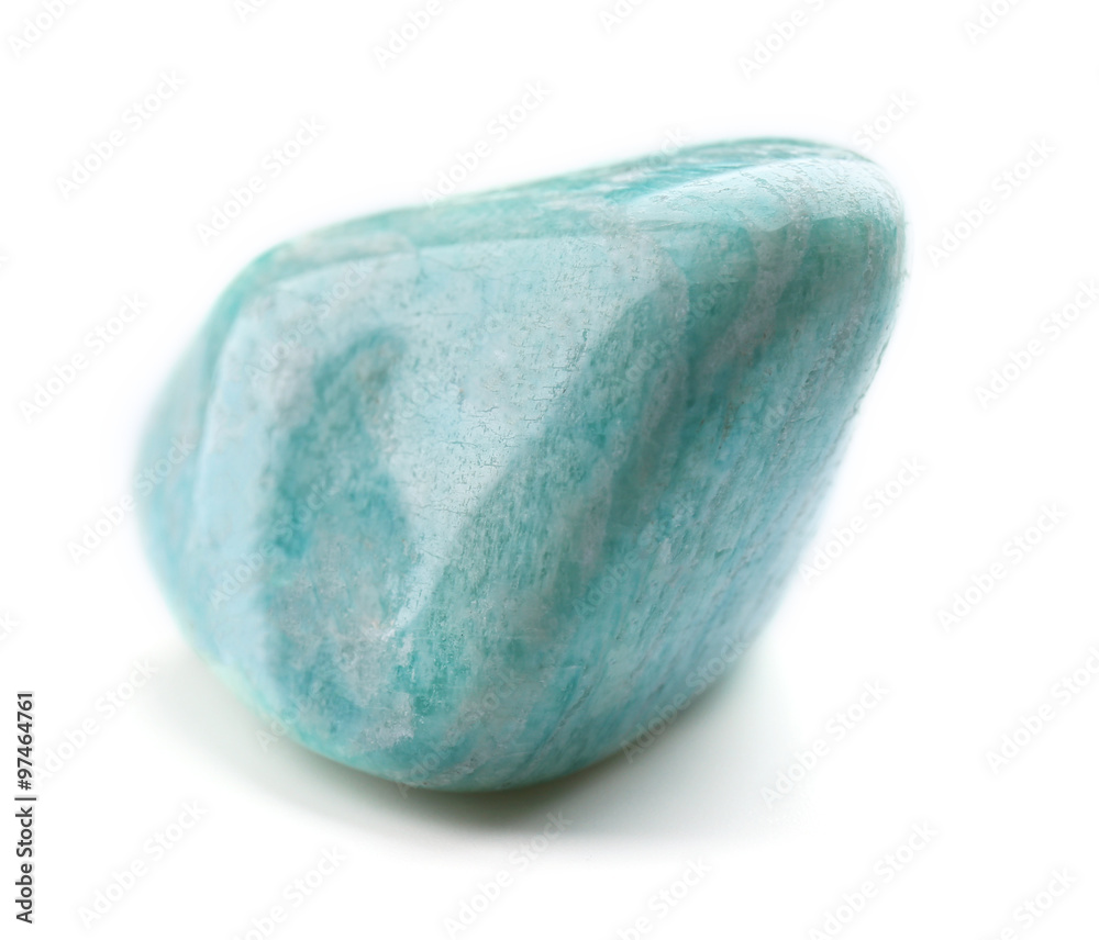 Amazonite isolated on white background Amazonite isolated on white background
