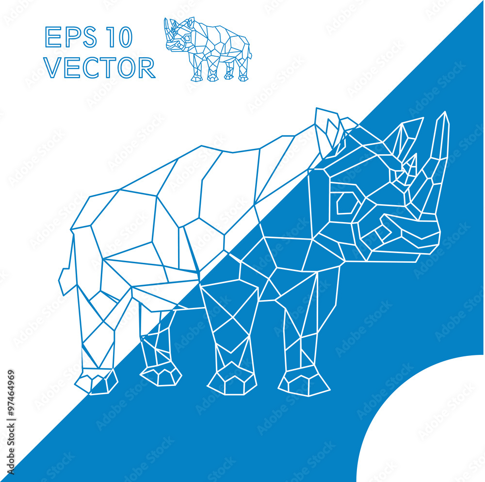 geometric animal Rhino outline
geometric animal Rhino outline